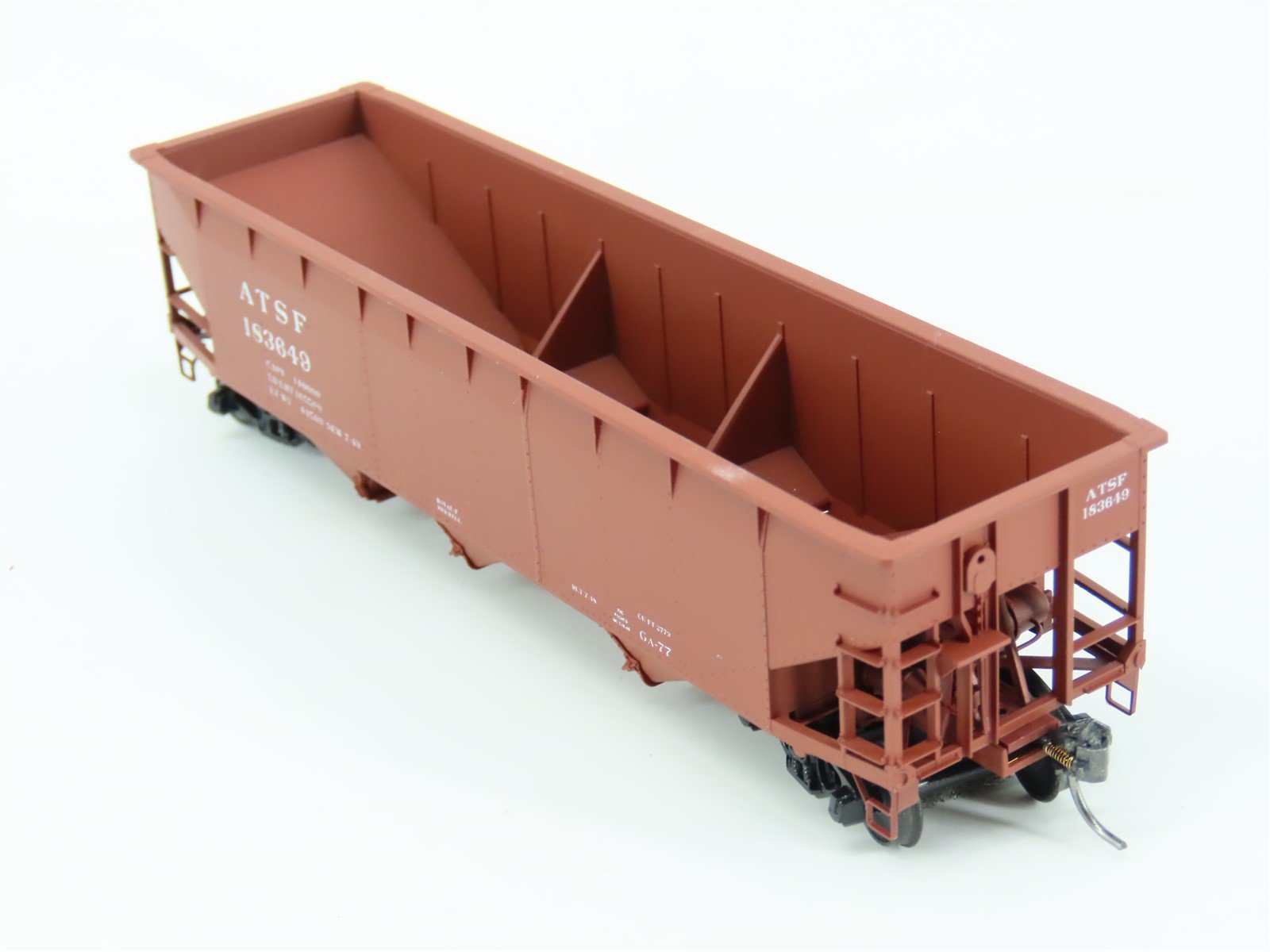 HO Scale Accurail 7501.1 ATSF Santa Fe 3-Bay Offset Hopper #183649 - Upgraded