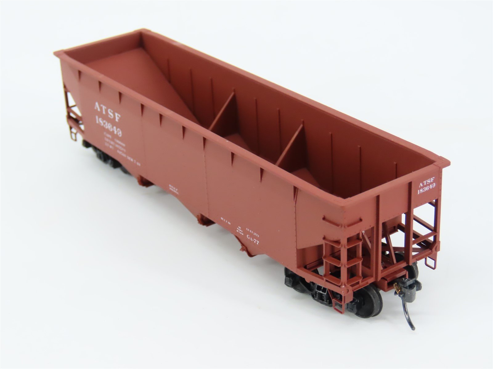 HO Scale Accurail 7501.1 ATSF Santa Fe 3-Bay Offset Hopper #183649 - Upgraded