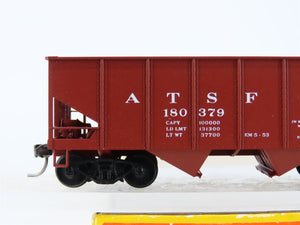 HO Scale Accurail 2501 ATSF Santa Fe 2-Bay Hopper #180379 w/ Load - Upgraded