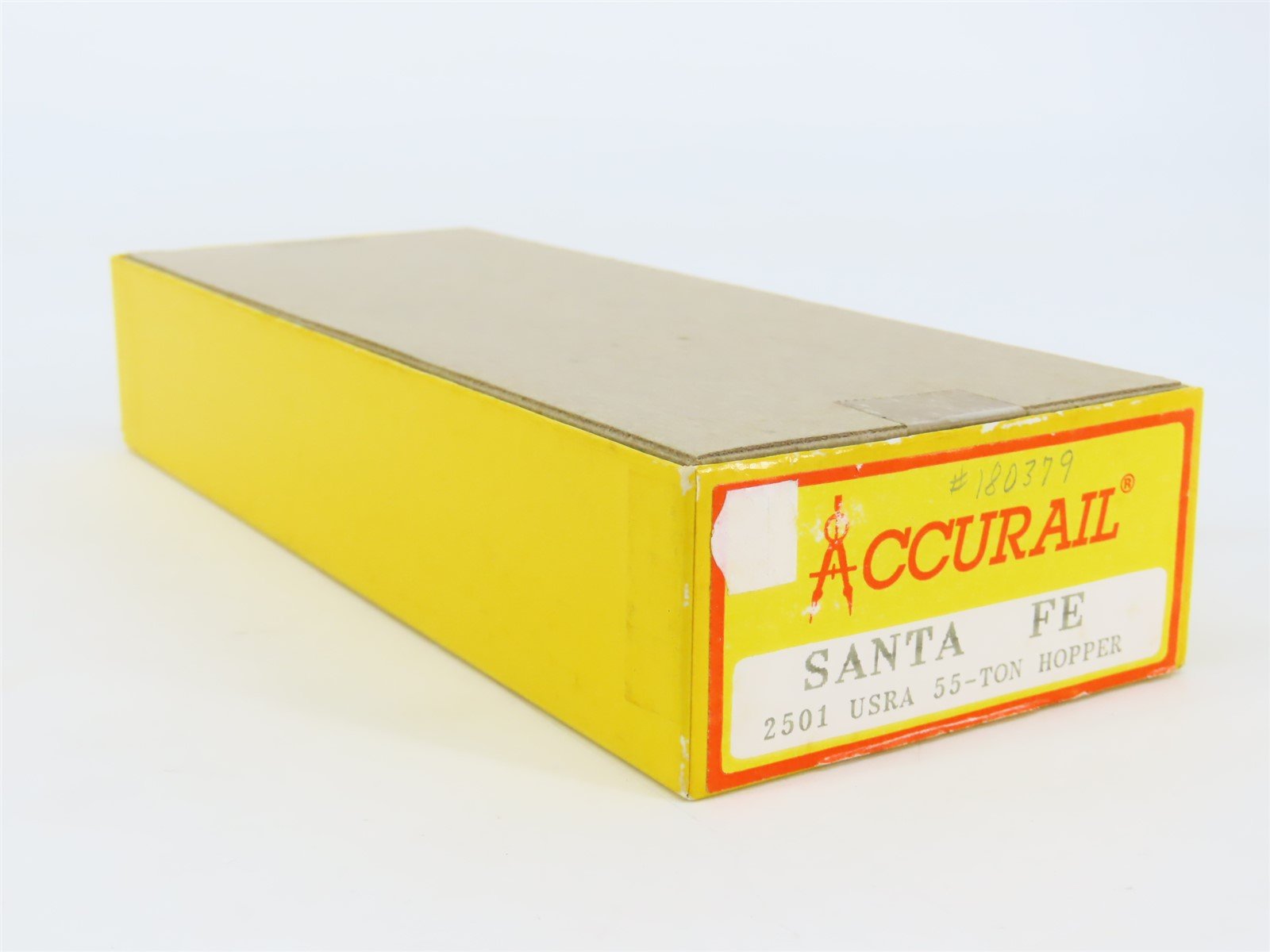 HO Scale Accurail 2501 ATSF Santa Fe 2-Bay Hopper #180379 w/ Load - Upgraded