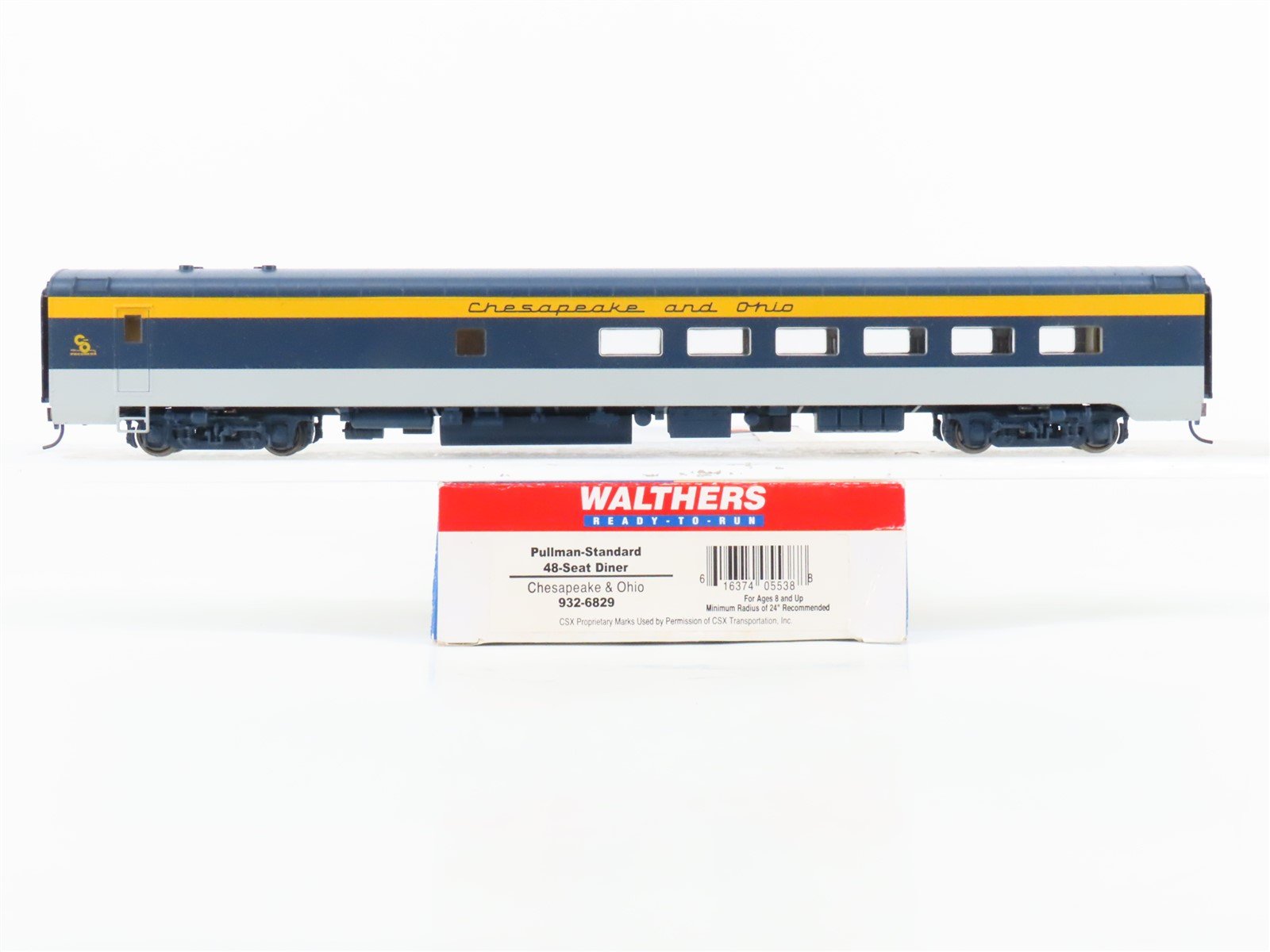HO Scale Walthers 932-6829 C&O Railway 48-Seat Diner Passenger Car