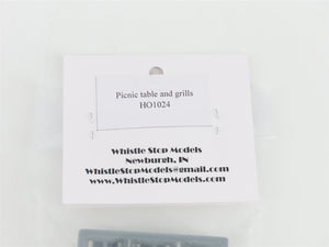 LOT of 2 HO Whistle Stop Models HO1024 3D Printed Picnic Table & Grills Scenery