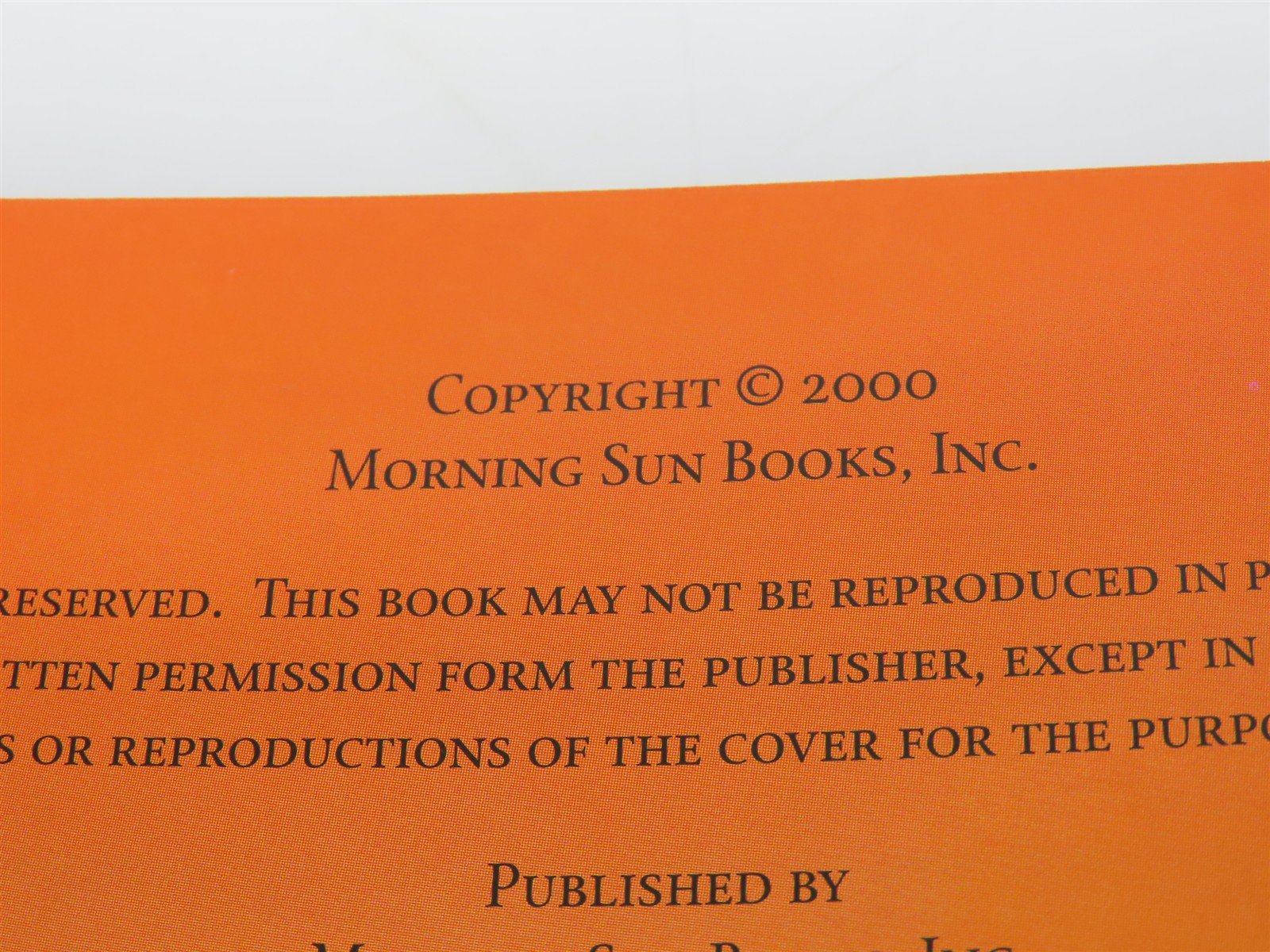 Morning Sun: Southern Pacific Color Photography Vol. 1 by Anthony Thompson ©2000