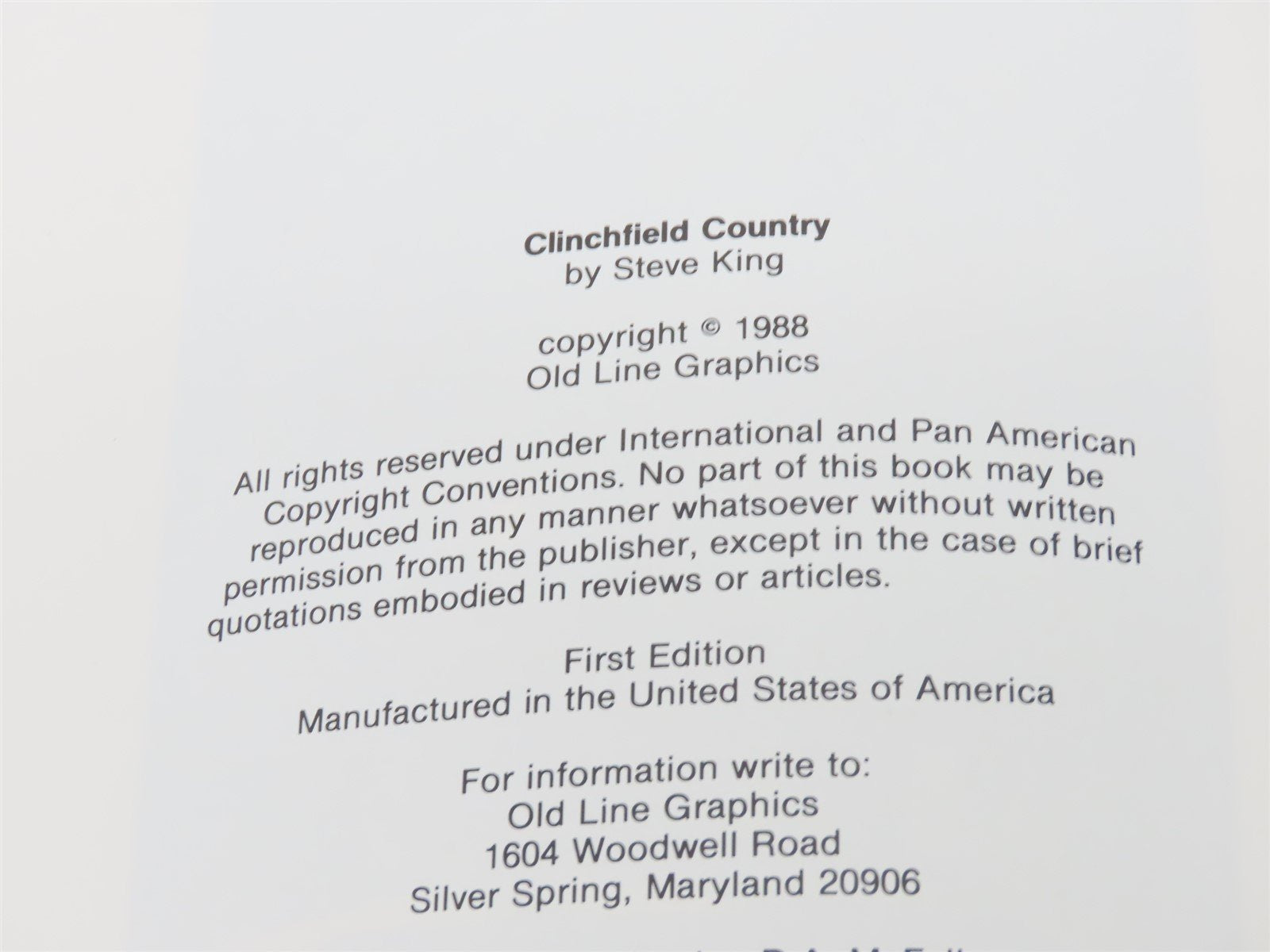 Clinchfield Country by Steve King ©1988
