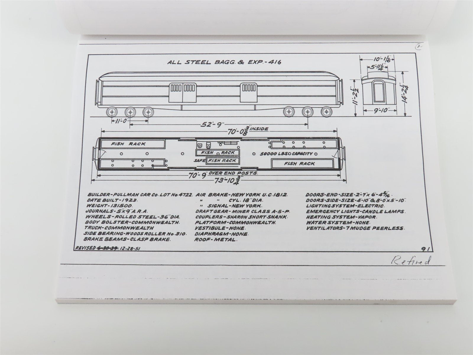 Central of Georgia Passenger Equipment Diagram Book by Eichelberger ©1995