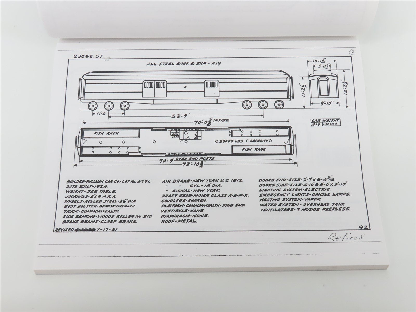 Central of Georgia Passenger Equipment Diagram Book by Eichelberger ©1995
