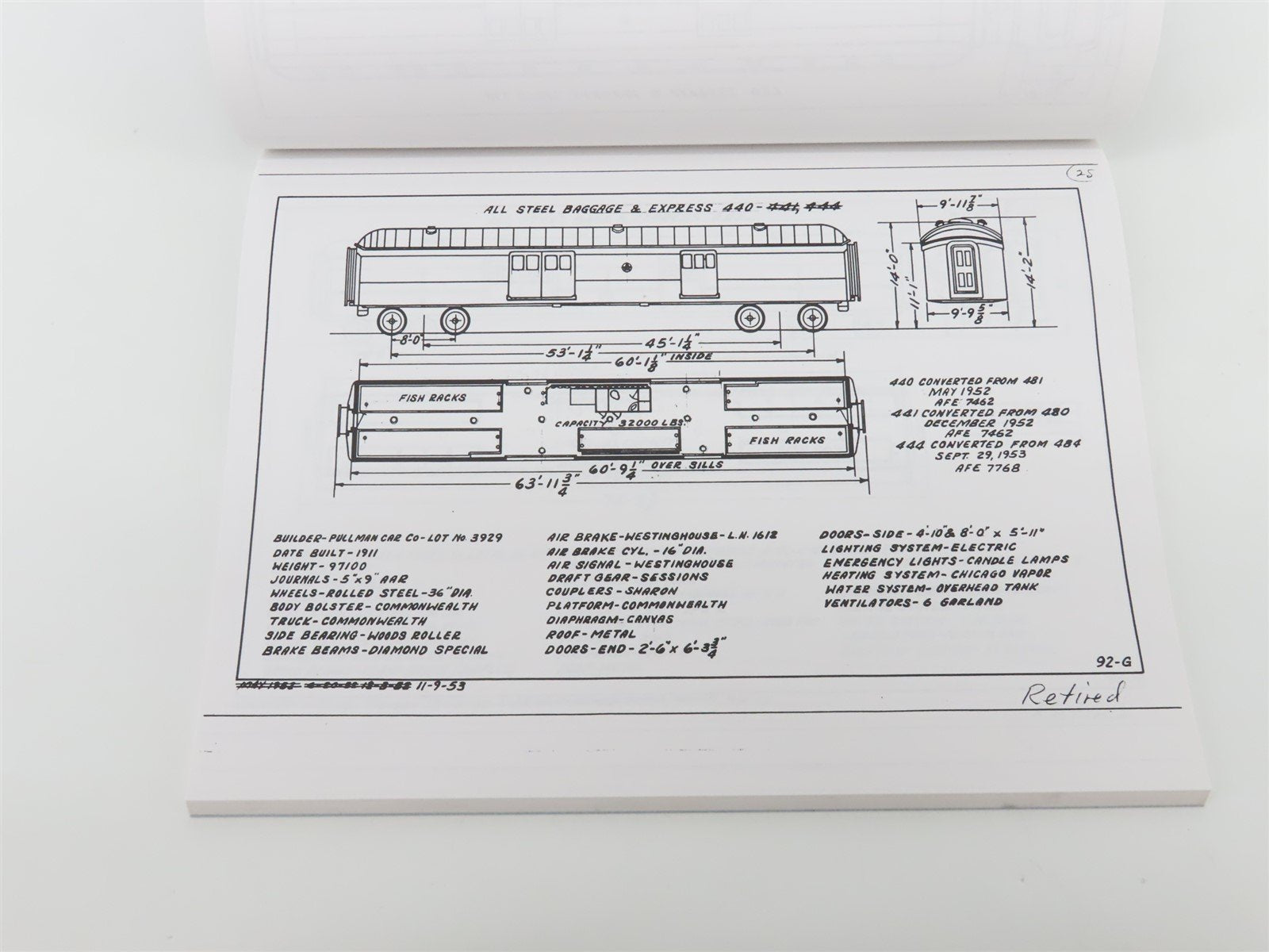 Central of Georgia Passenger Equipment Diagram Book by Eichelberger ©1995