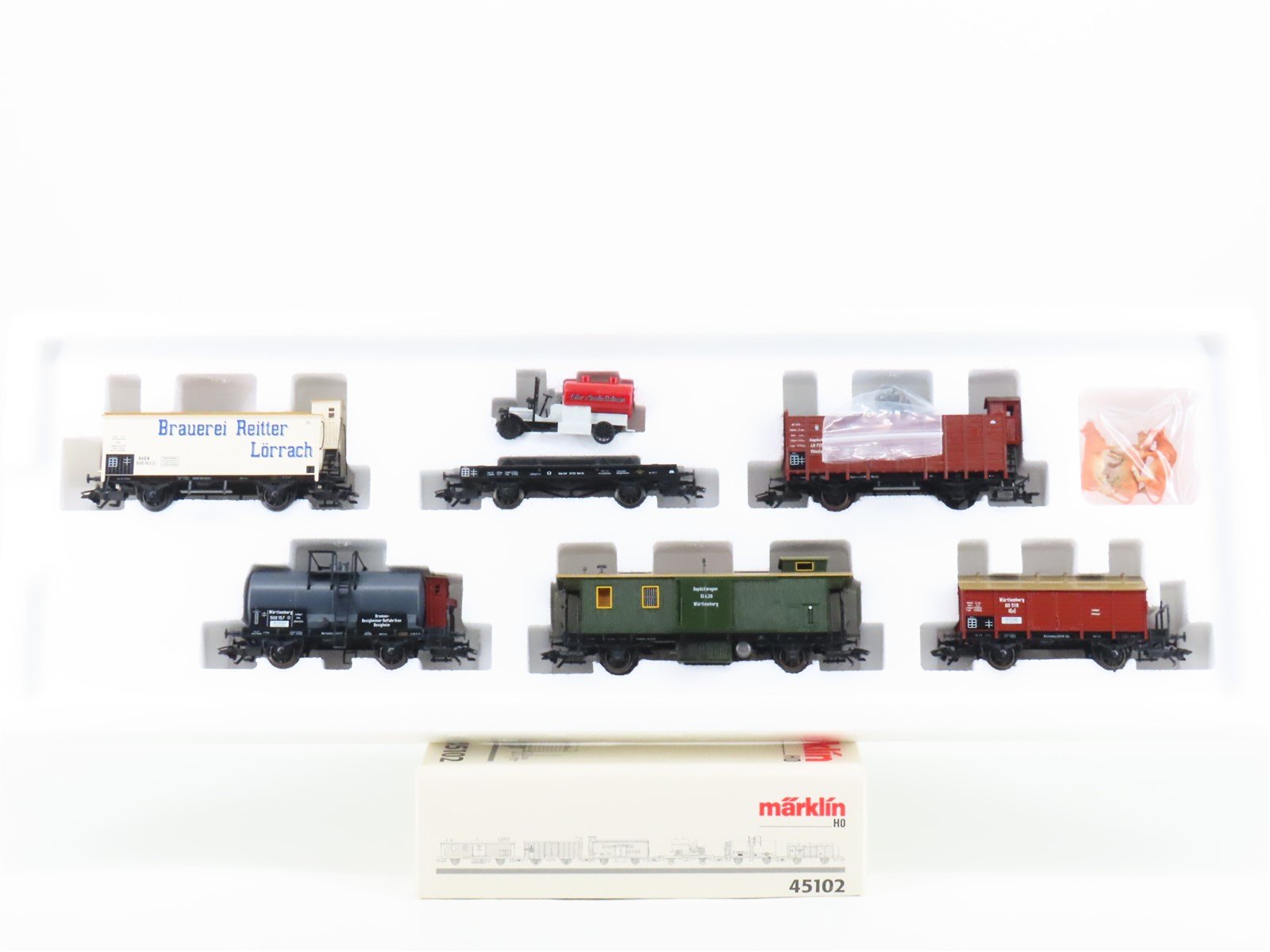 HO Scale Marklin 45102 Wurttemberg "Geislinger Grade" Freight 6-Car Set