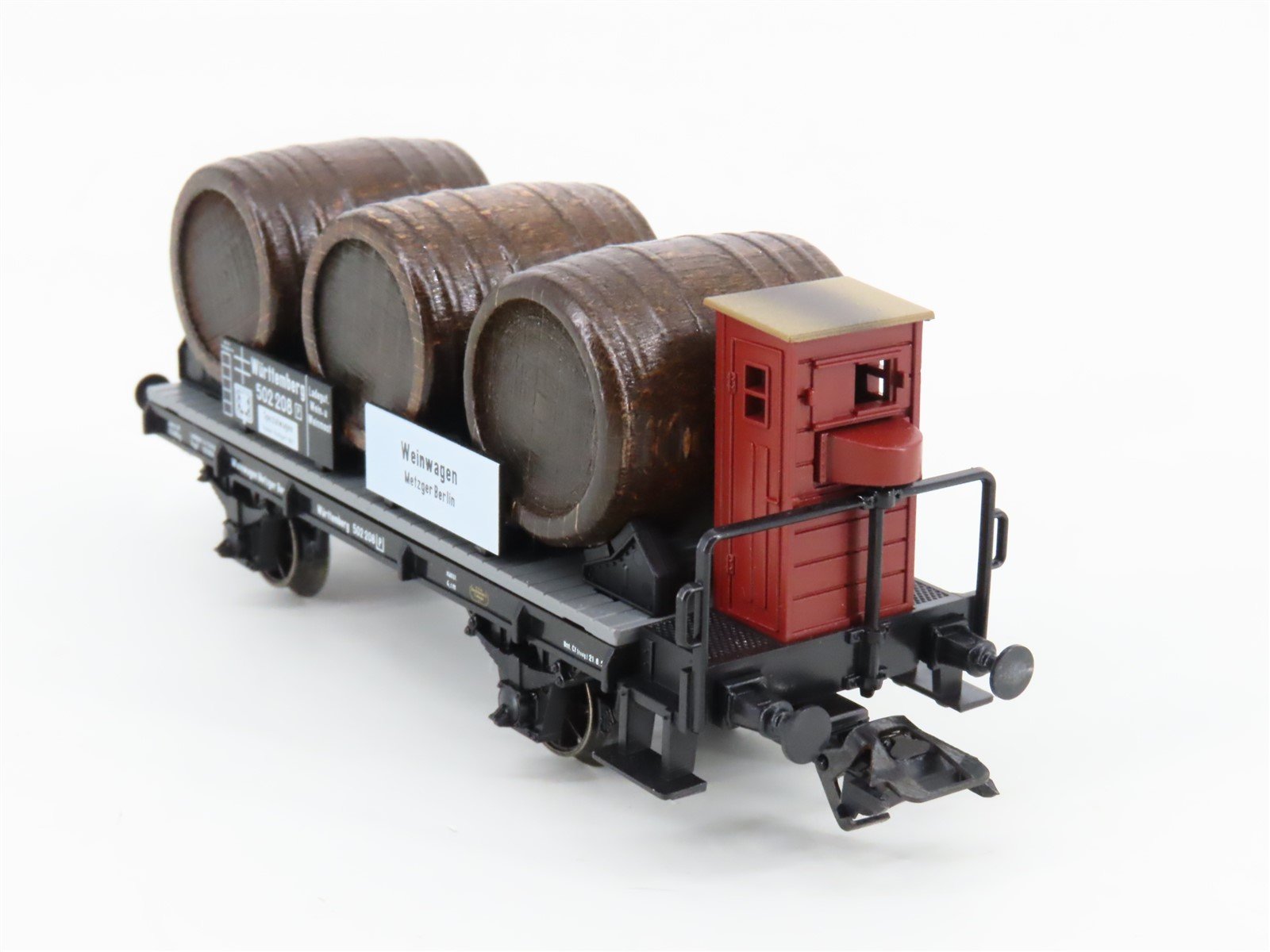 HO Scale Marklin 46743 Wurttemberg Wine Barrel Flatcar #502208