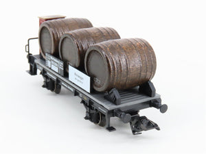 HO Scale Marklin 46743 Wurttemberg Wine Barrel Flatcar #502208