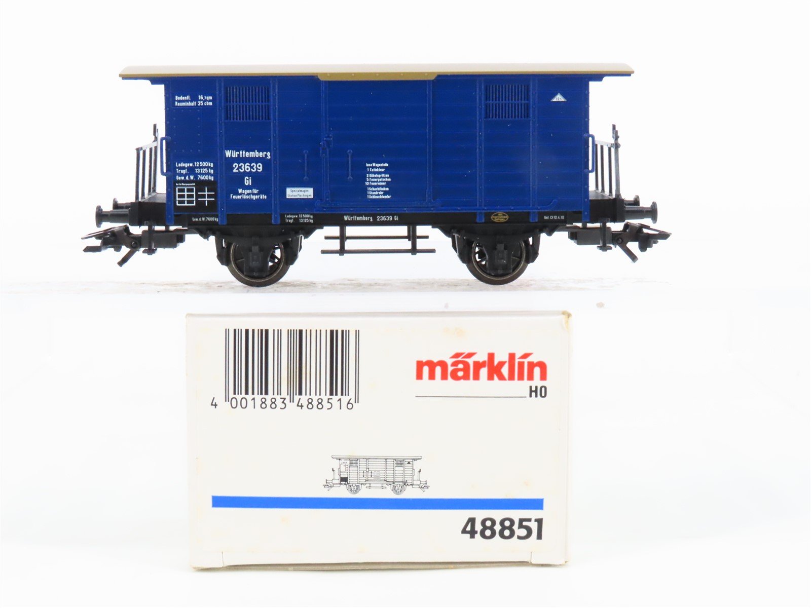 HO Scale Marklin 48851 Wurttemberg Boxcar #23639