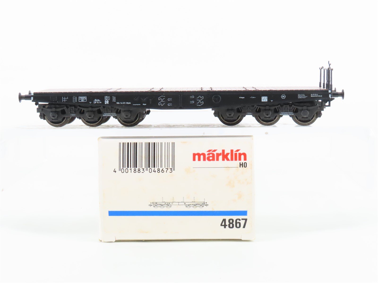 HO Scale Marklin 4867 DR Deutsche Reichsbahn Flatcar w/Stakes