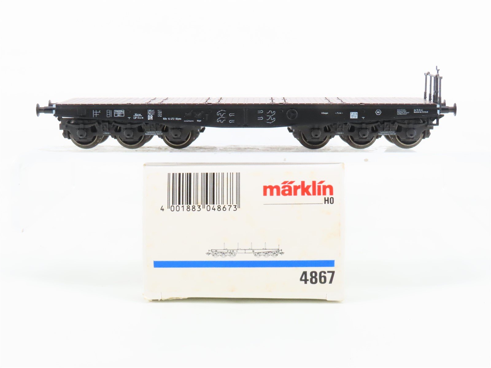 HO Scale Marklin 4867 DR Deutsche Reichsbahn Flatcar w/Stakes