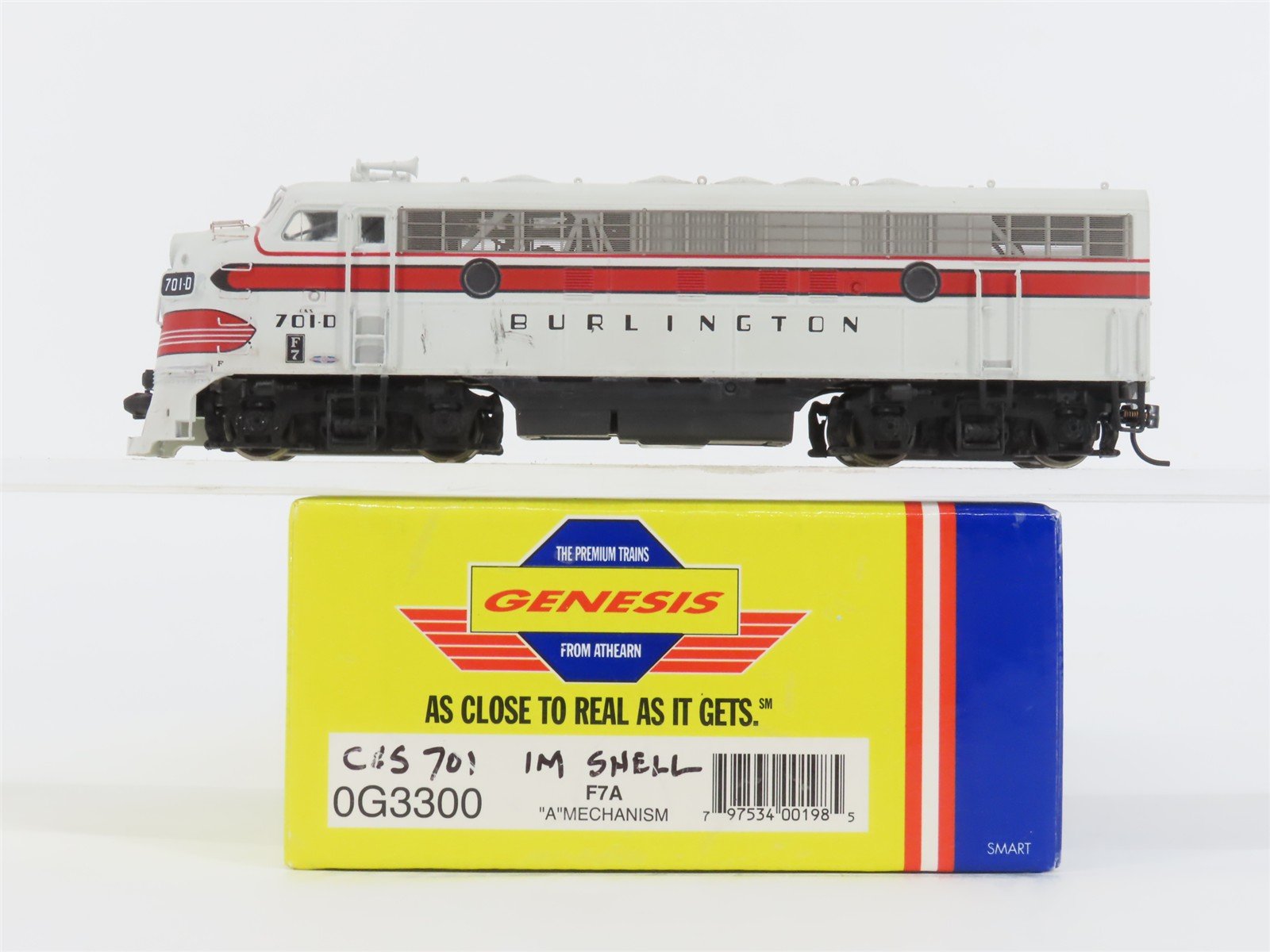 HO Athearn Genesis 0G3300 CB&Q Burlington EMD F7A Diesel #701-D w/ DCC - Custom