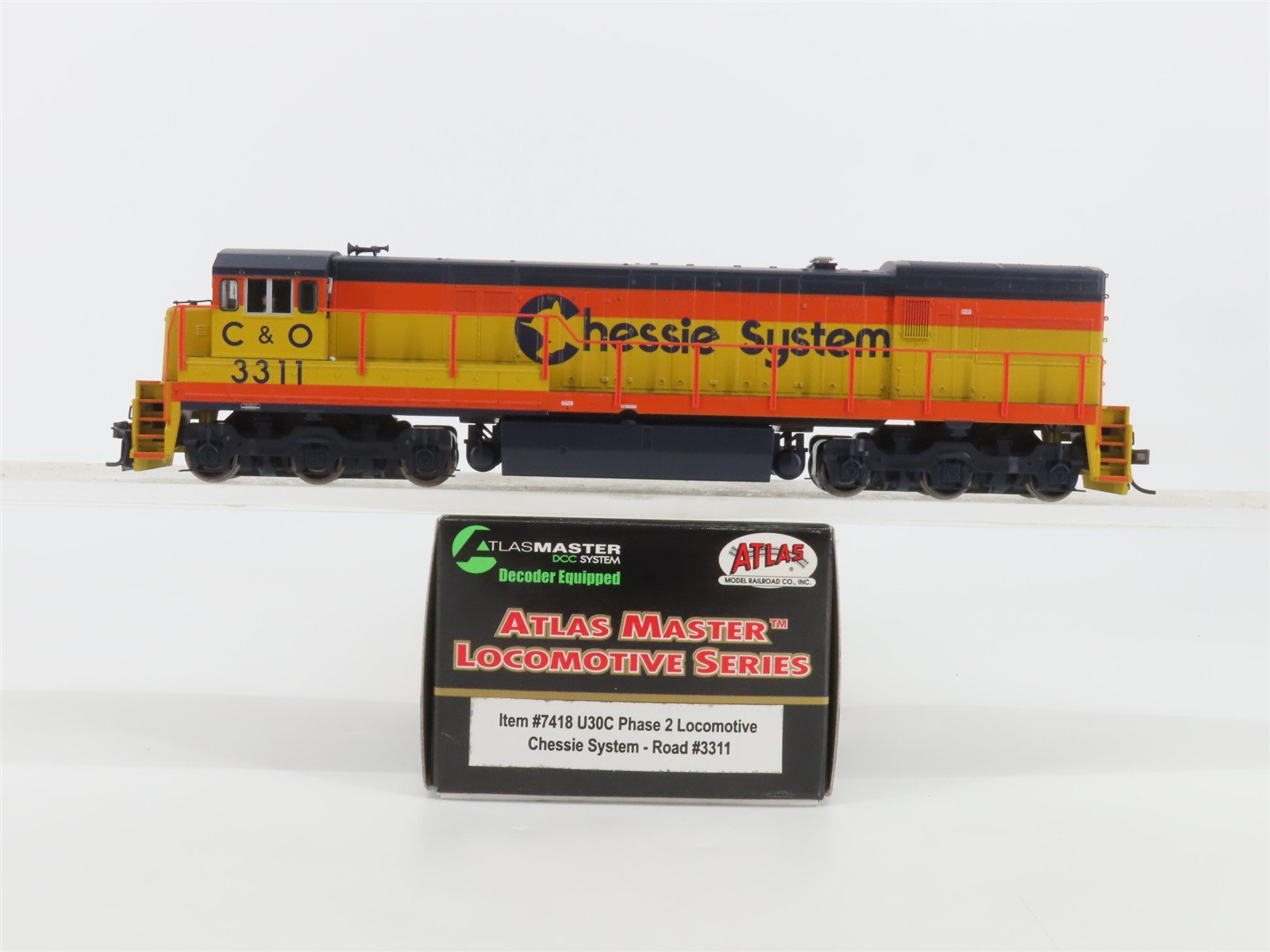 HO Scale Atlas Master 7418 C&O Chessie System GE U30C Ph. 2 Diesel #3311 w/ DCC
