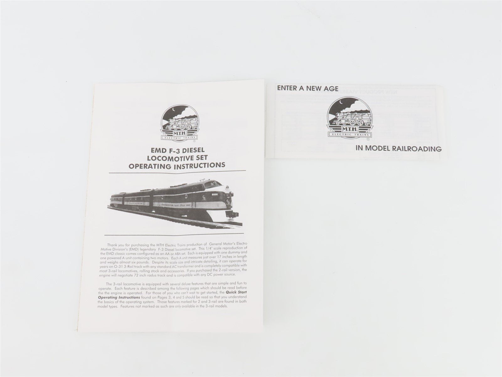 O Gauge 3-Rail MTH MT-2127LP RI Rock Island EMD F3A/A Diesel Set w/ Sound