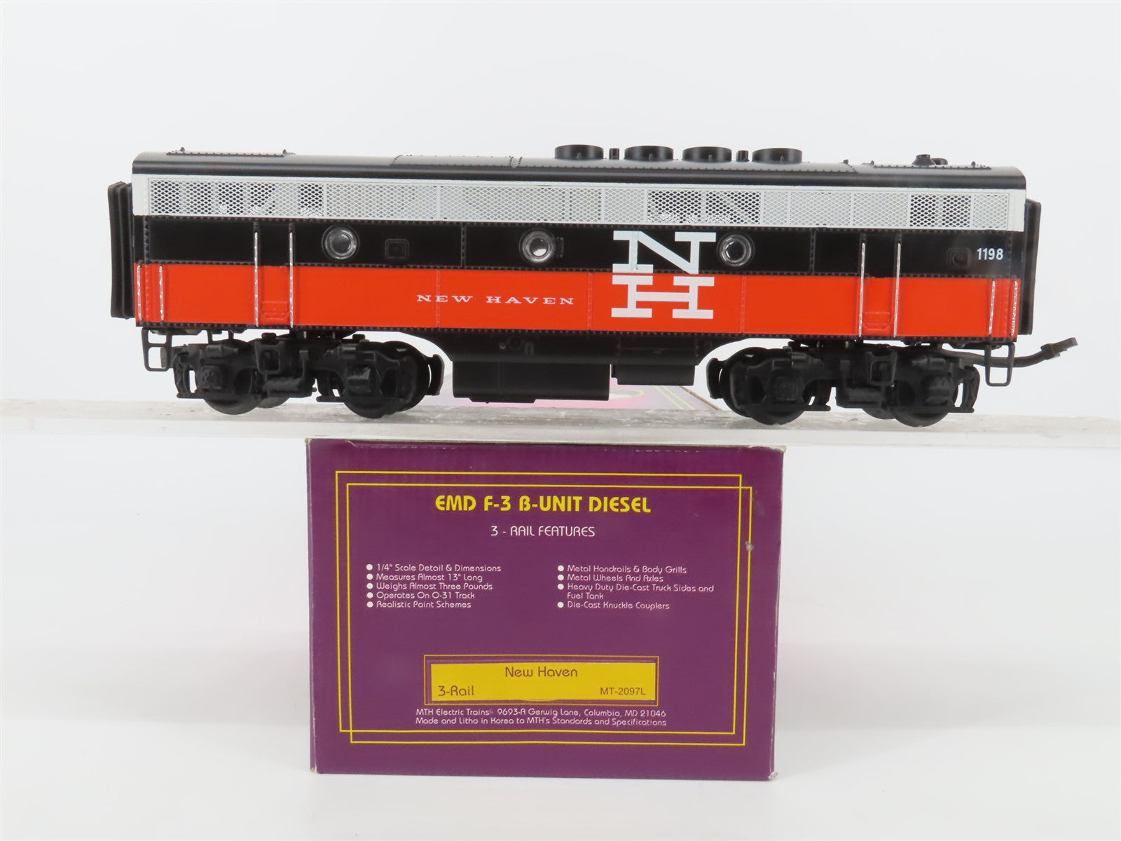 O Gauge 3-Rail MTH MT-2097L NH New Haven 