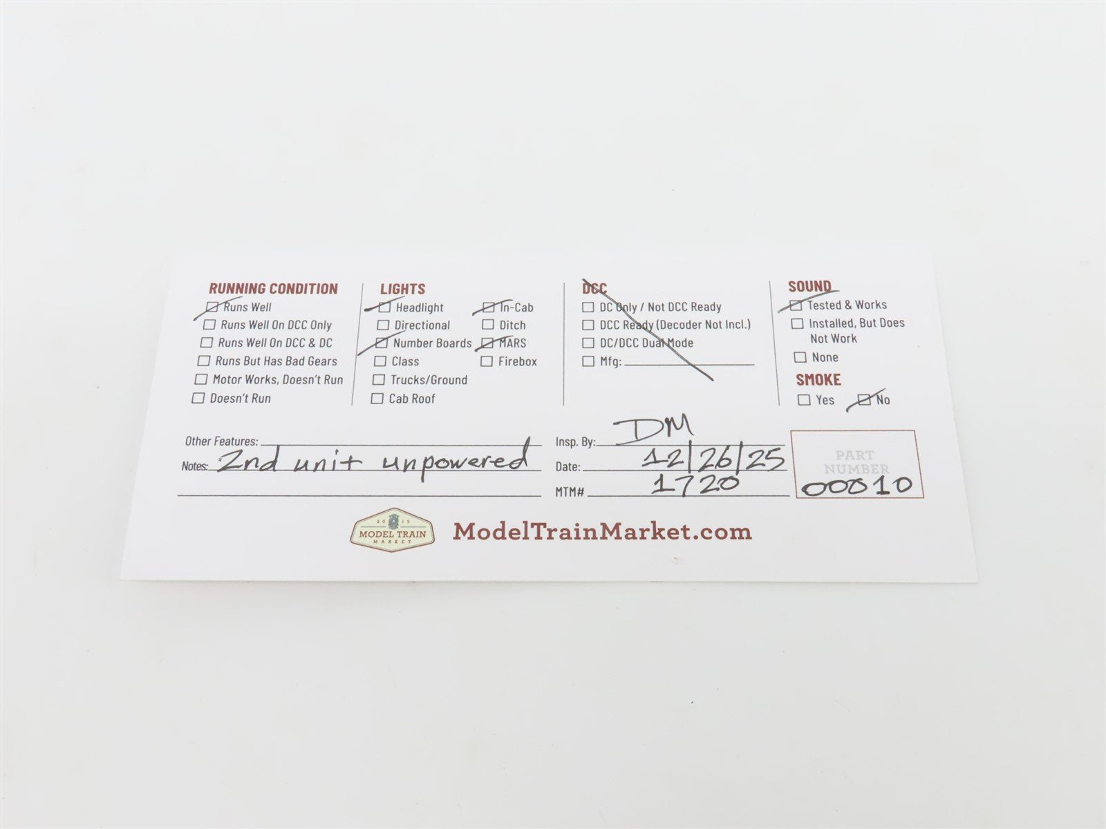 O Gauge 3-Rail MTH MT-2153LP ATSF Santa Fe 