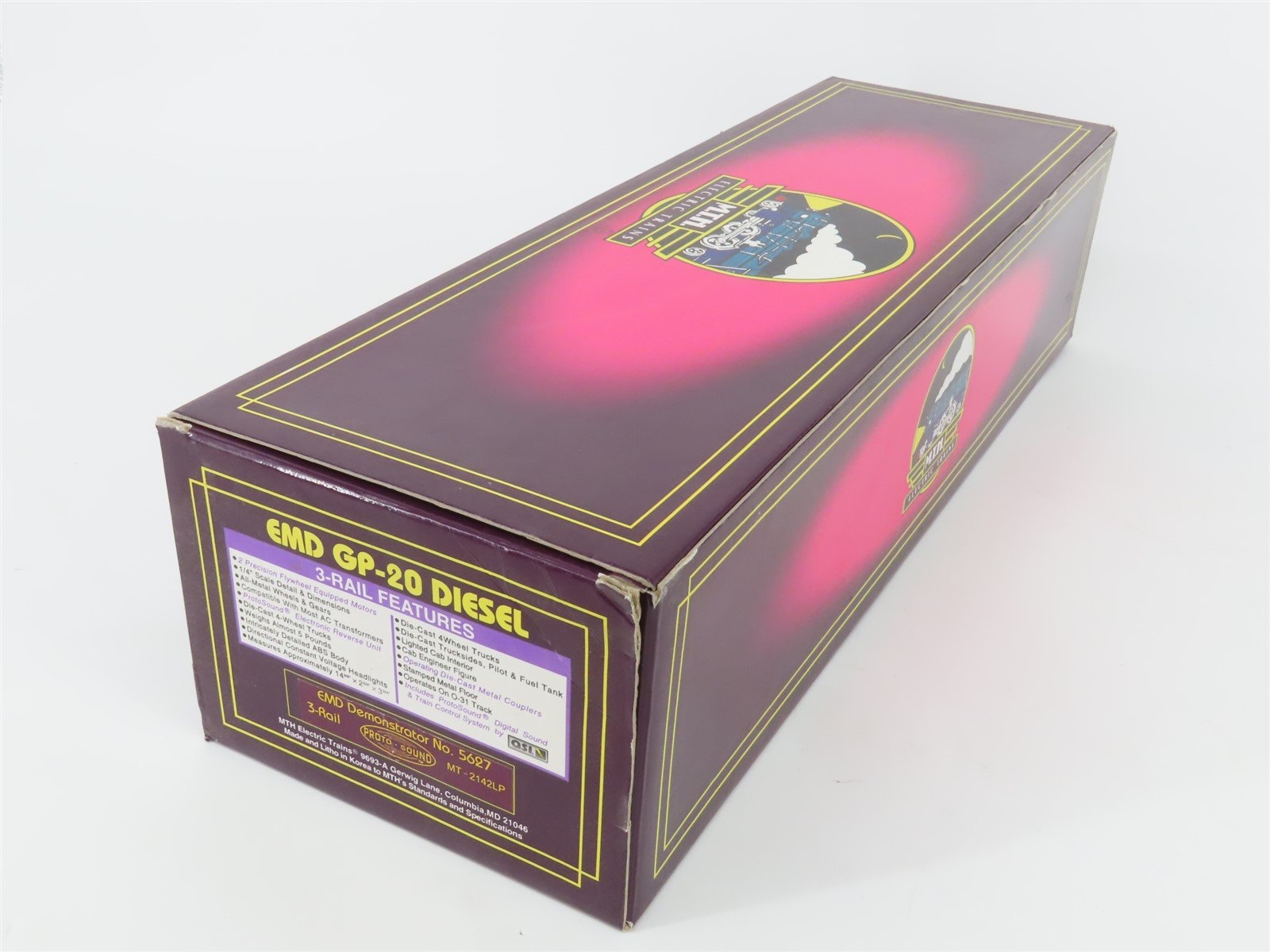 O Gauge 3-Rail MTH MT-2142LP GM EMD Demonstrator GP20 Diesel #5627 w/ Sound