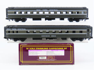 O Gauge 3-Rail MTH 20-6616 NYC New York Central 70' Sleeper/Diner Passenger Set