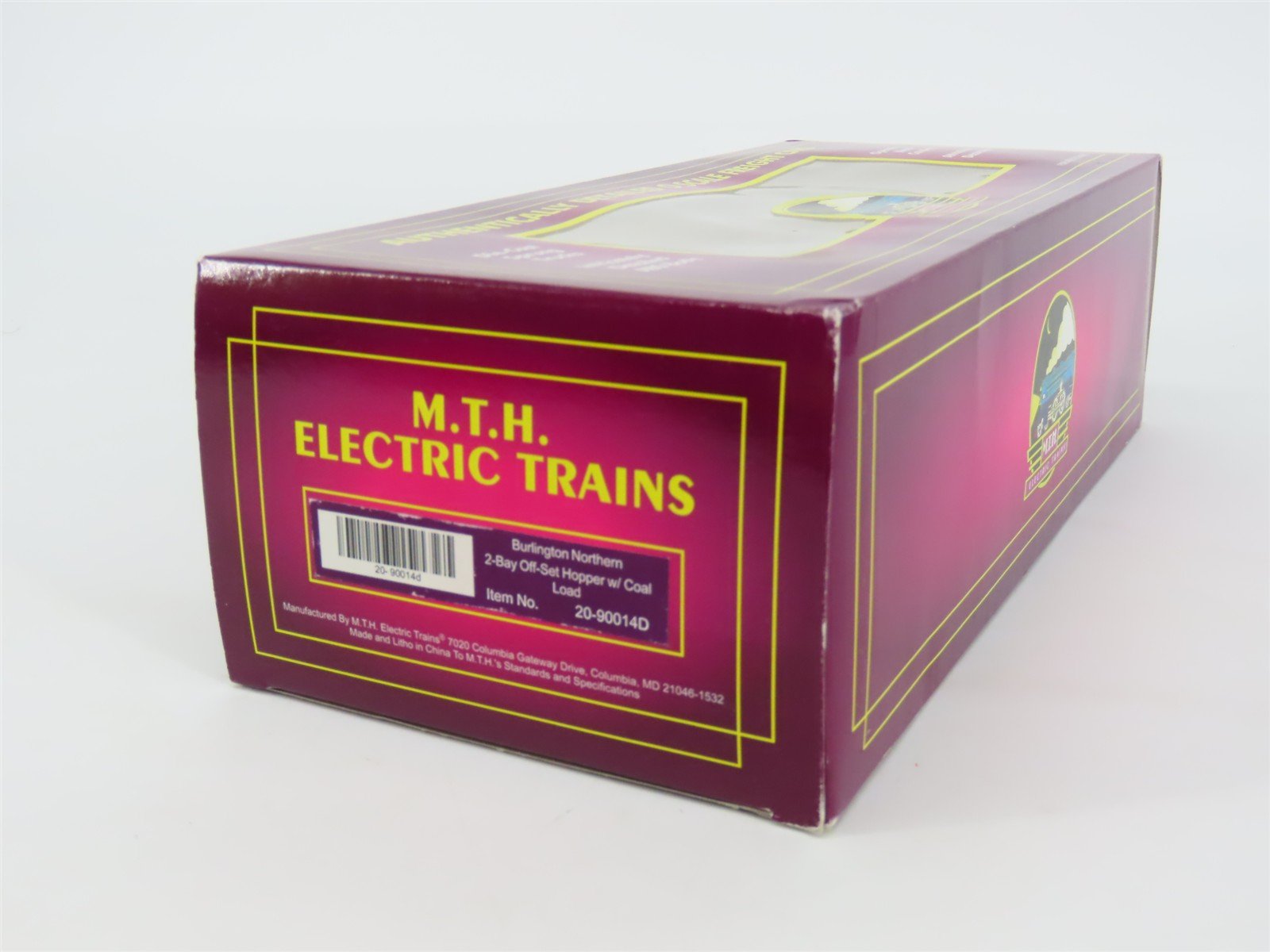 O Gauge 3-Rail MTH 20-90014D BN Burlington Northern 2-Bay Hopper #516147 w/ Load