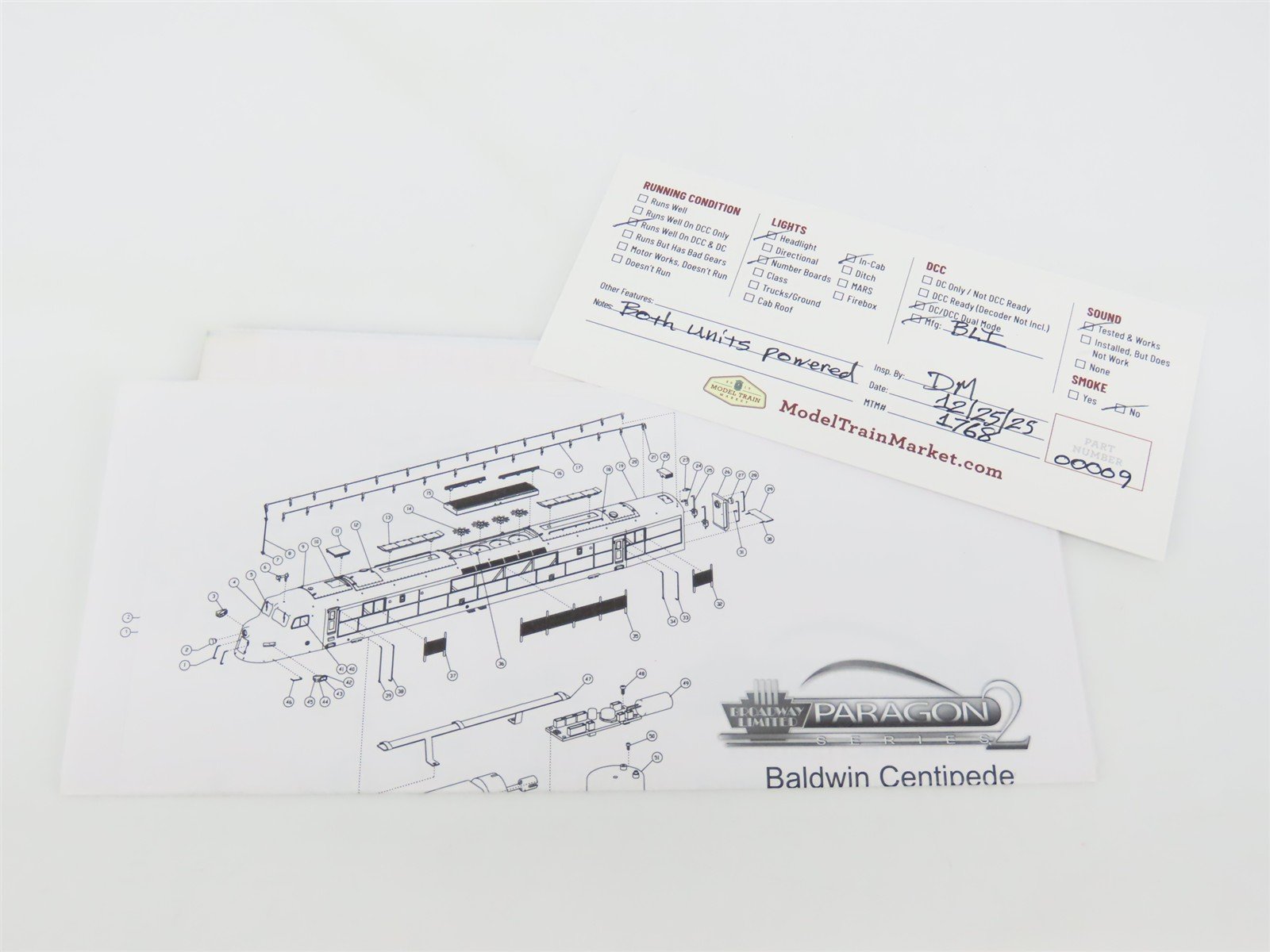 HO Broadway Limited BLI 2090 PRR Baldwin Centipede A/A Diesel Set - Paragon2