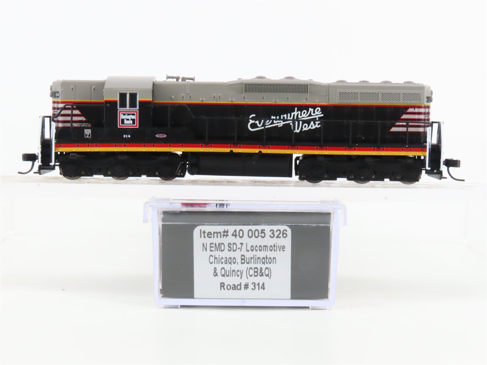 N Scale Atlas Master Gold 40005326 CB&Q Burlington SD7 Diesel #314 w/DCC & Sound