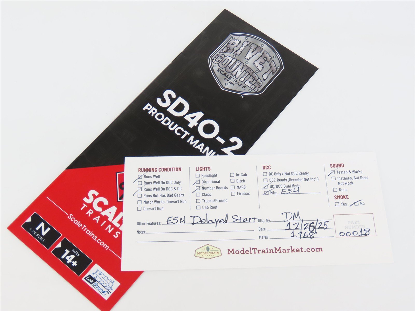 N Scaletrains SXT33813 SOU Southern EMD SD40-2 Diesel #3314 w/ DCC & Sound