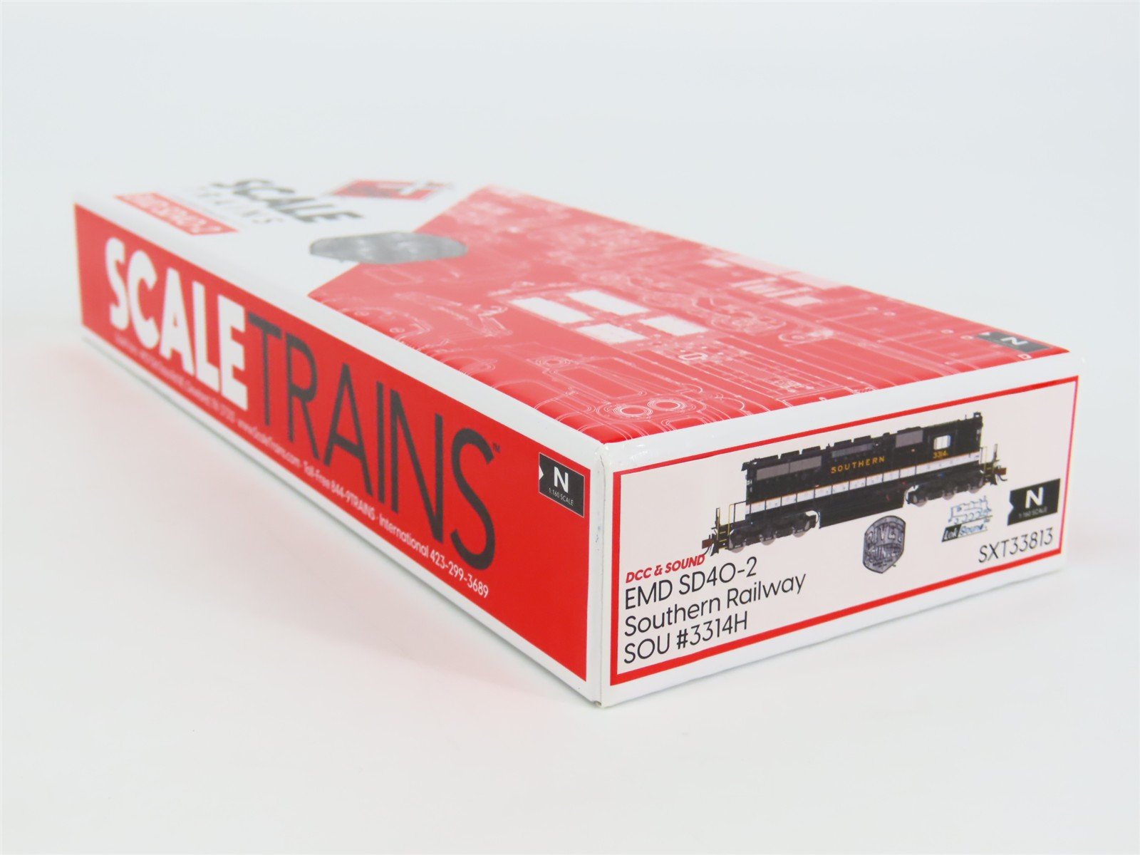N Scaletrains SXT33813 SOU Southern EMD SD40-2 Diesel #3314 w/ DCC & Sound
