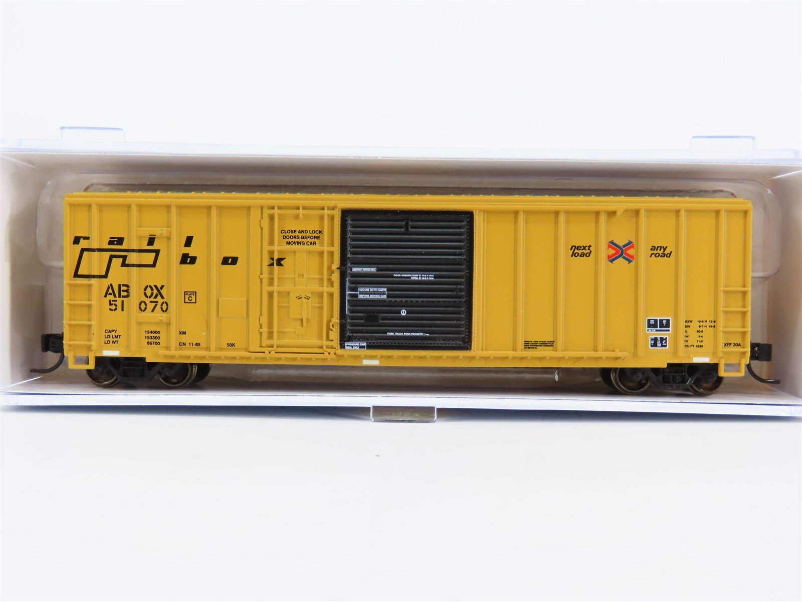 N Scale Athearn ATH20085 ABOX Rail Box 50' Exterior Post Box Car #51070