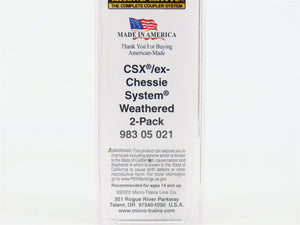 N Micro-Trains MTL 98305021 CSXT CSX/ex-Chessie 50' Airslide Hopper - Weathered