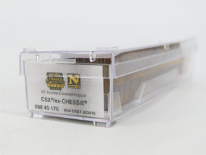 N Micro-Trains MTL 98305021 CSXT CSX/ex-Chessie 50' Airslide Hopper - Weathered