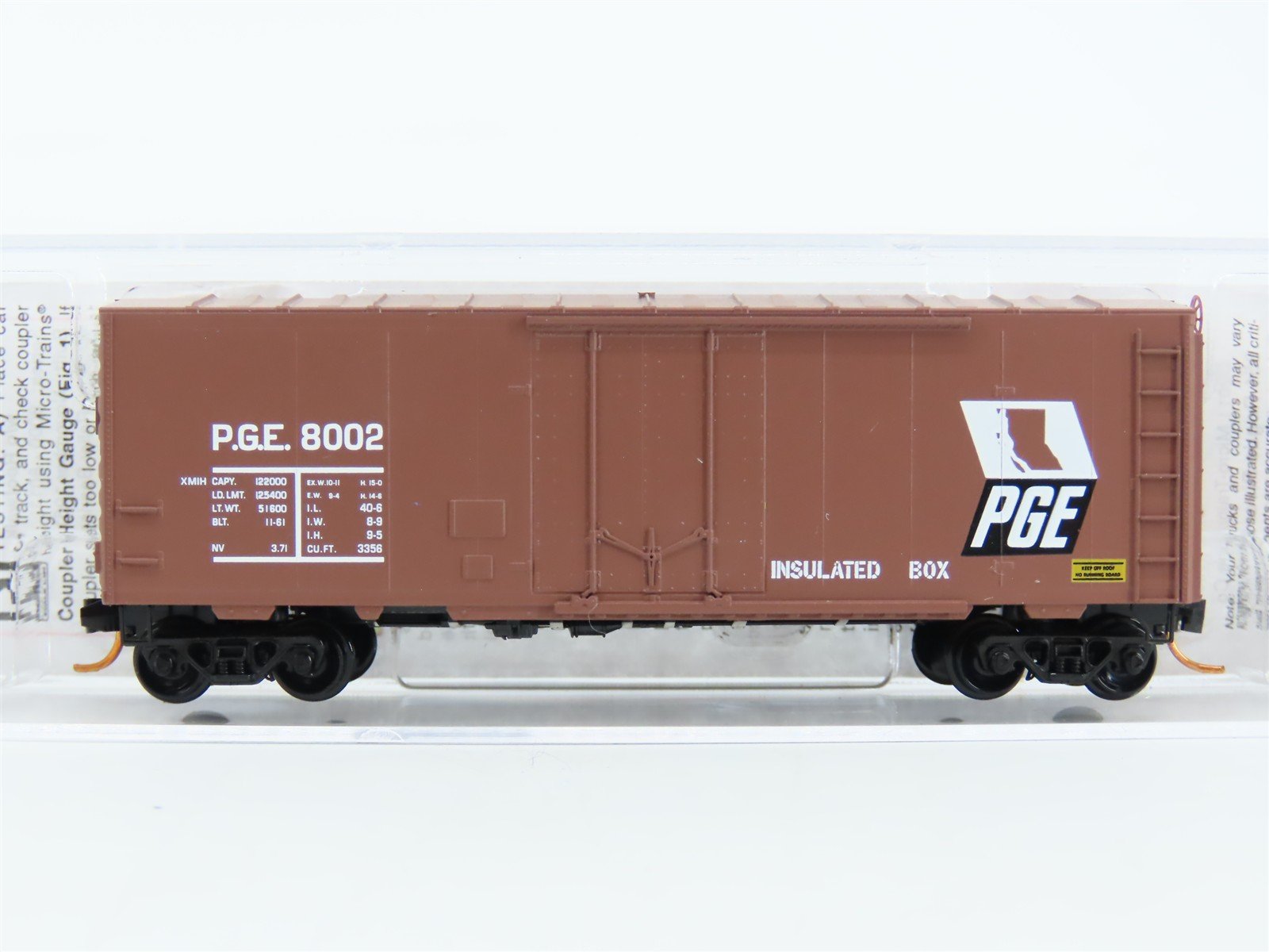 N Scale Micro-Trains MTL 07400160 PGE Pacific Great Eastern 40' Box Car #8002