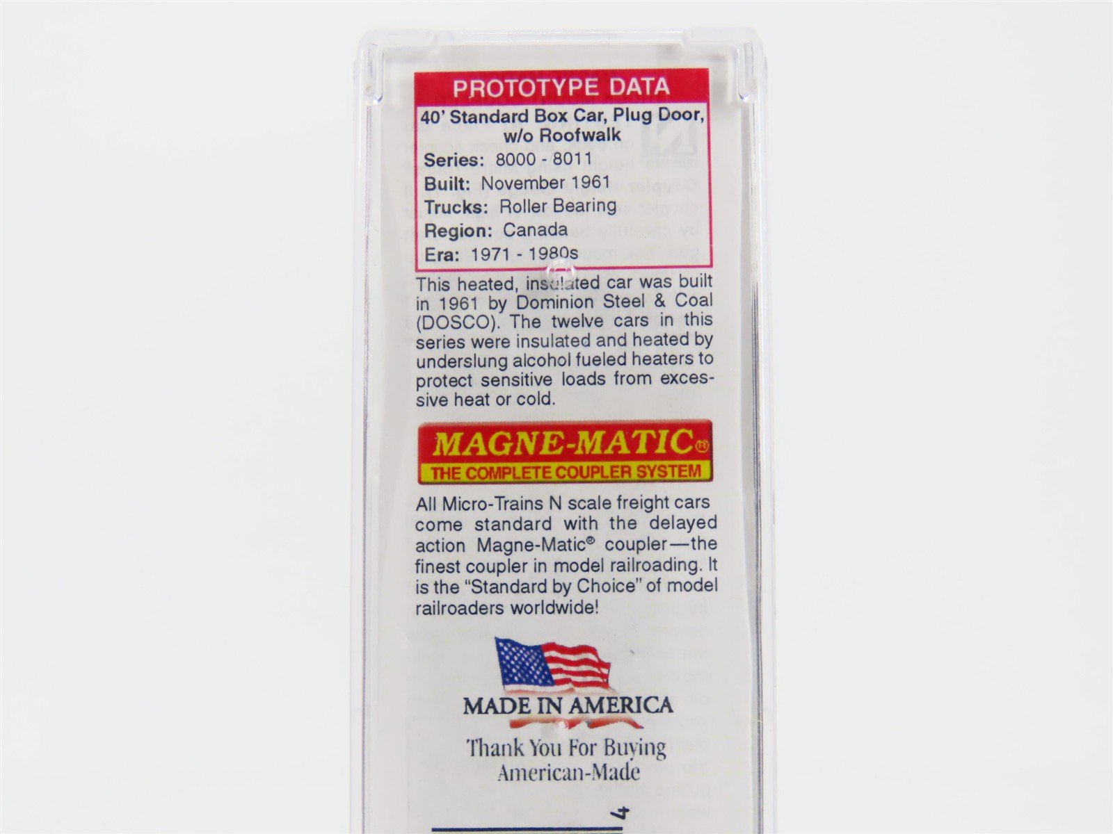 N Scale Micro-Trains MTL 07400160 PGE Pacific Great Eastern 40' Box Car #8002