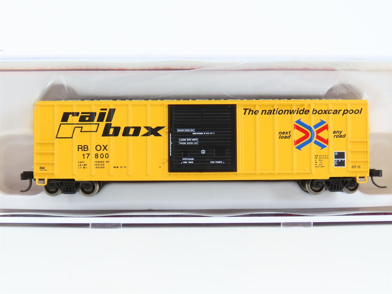 N Scale Atlas Master Line 50003450 RBOX Railbox Single Door Box Car #17800