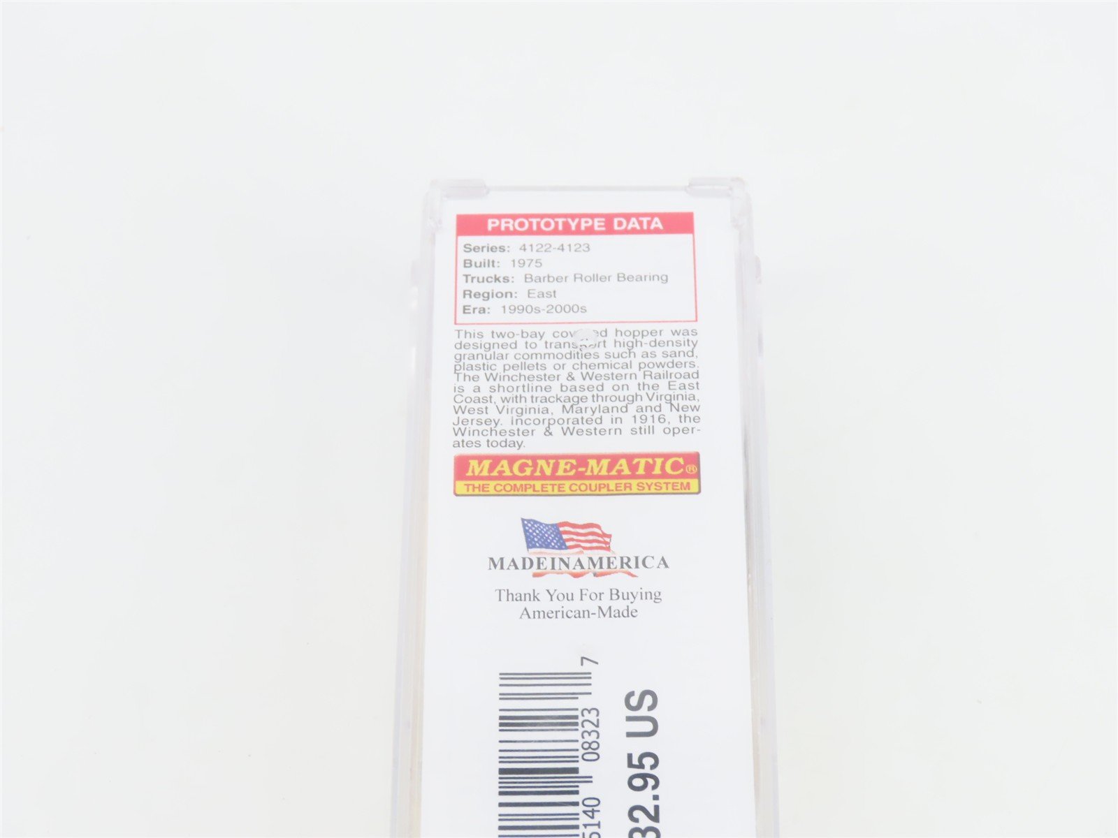 N Micro-Trains MTL 09200570 WW Winchester & Western 2-Bay Covered Hopper #4123