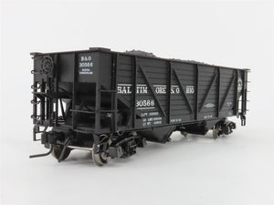O Scale 2-Rail Atlas 7421-1 B&O War Emergency 2-Bay Hopper #30566 w/ Coal Load