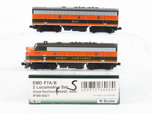N Scale Kato 106-0421 GN Great Northern F7 A/B Diesel Locomotive Set
