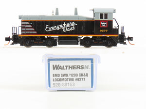 N Scale Walthers 920-80153 CBQ Burlington SW9/1200 Diesel Locomotive #9277