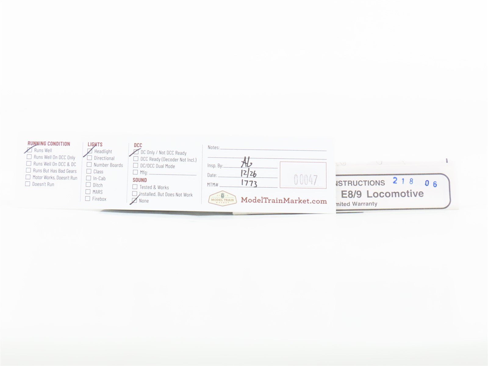 N Scale Life-Like 920-34083 SAL Seaboard Air Line E8A Diesel Locomotive #3054