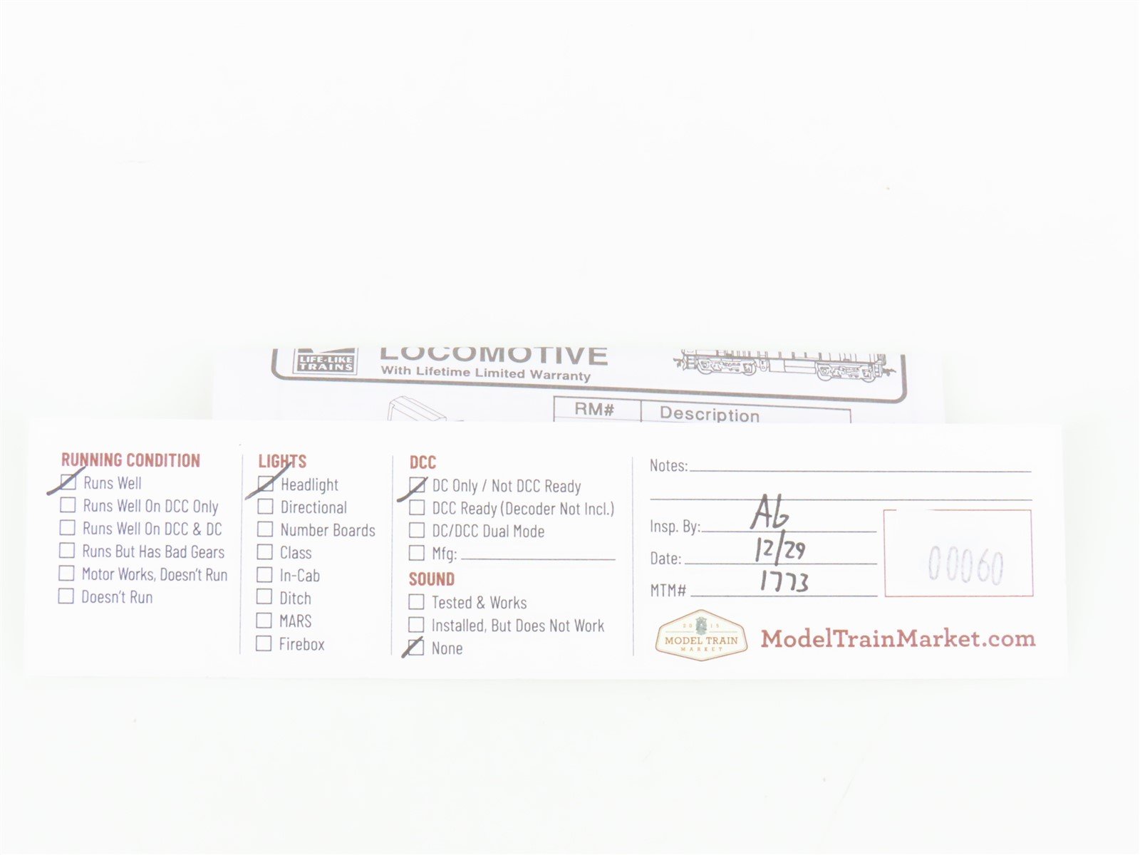 N Scale Life-Like 433-7641 Amtrak F40PH Diesel Locomotive #381