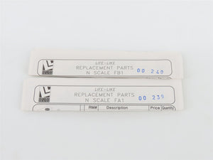 N Scale Life-Like 7431 Undecorated FA1/FB1 Diesel Locomotive Set