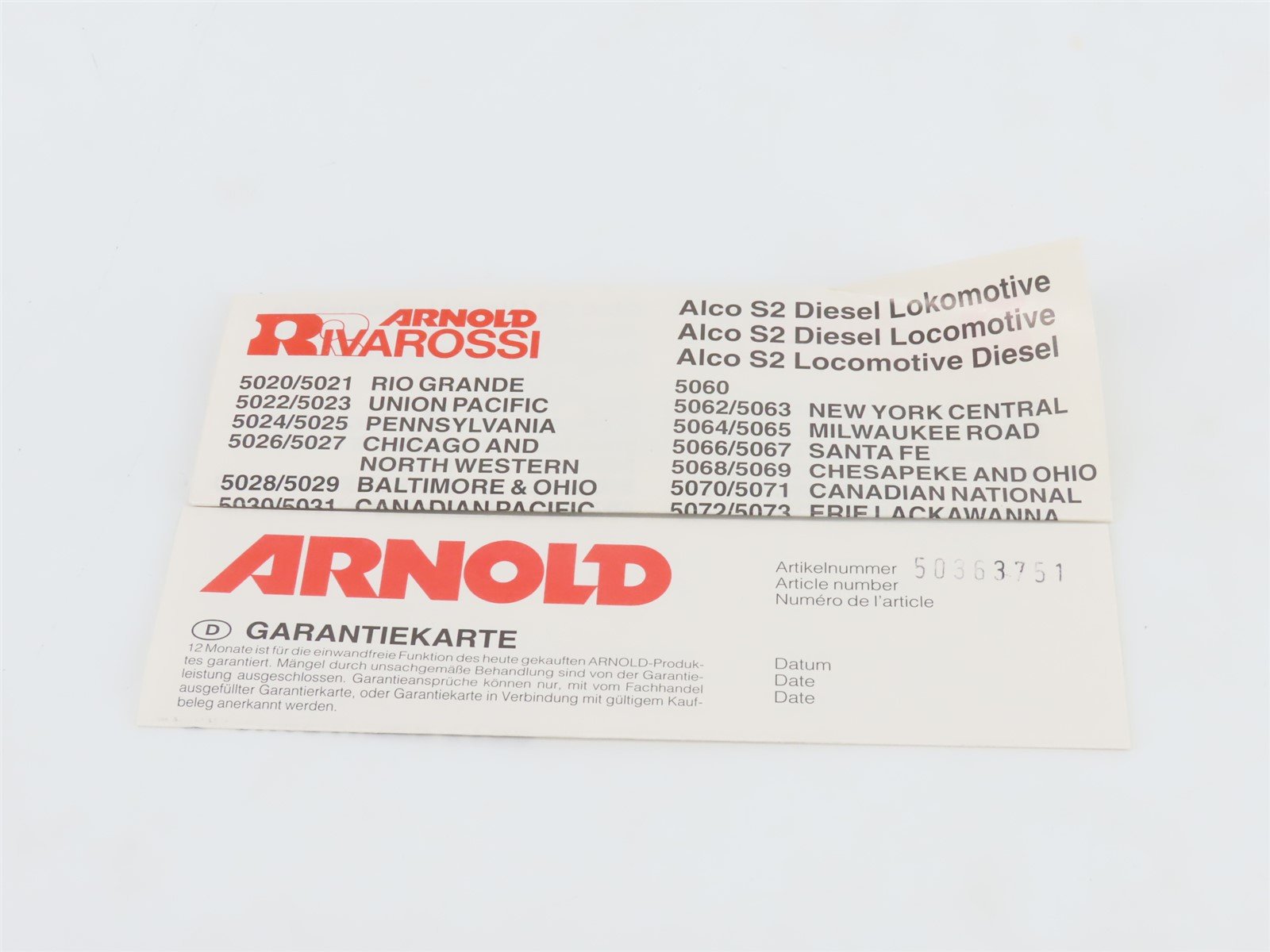 N Scale Arnold 5036 ATSF Santa Fe S2 Diesel Locomotive #2370