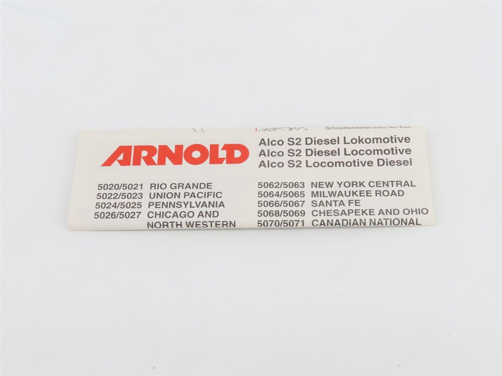 N Scale Arnold 5066 UP Union Pacific S2 Diesel Locomotive #1059