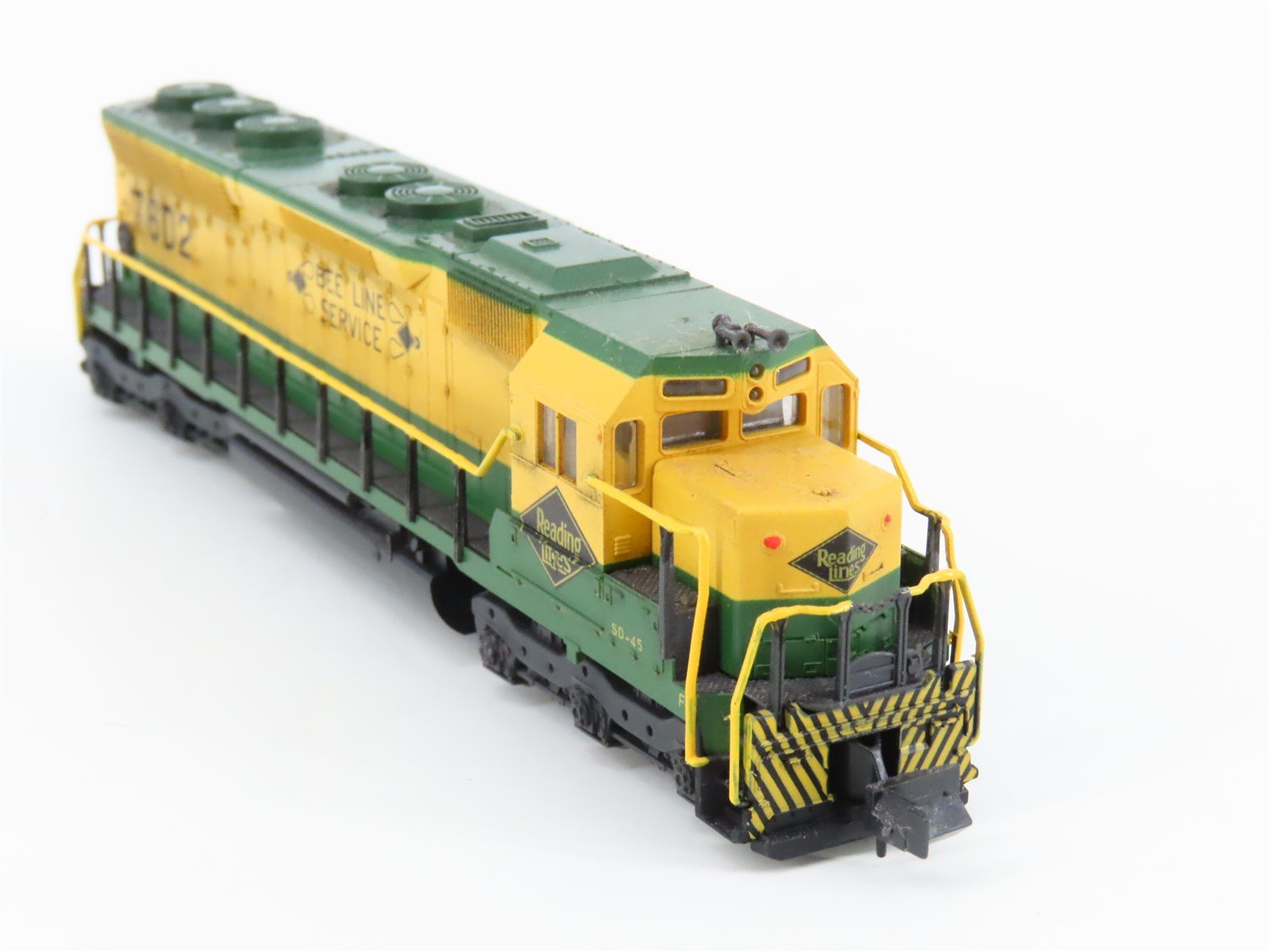 N Scale KATO 176-3115 RDG Reading Bee Line Service SD45 Diesel #7602 Weathered