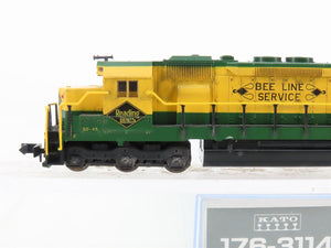 N Scale KATO 176-3114 RDG Reading Bee Line Service SD45 Diesel #7601 Weathered