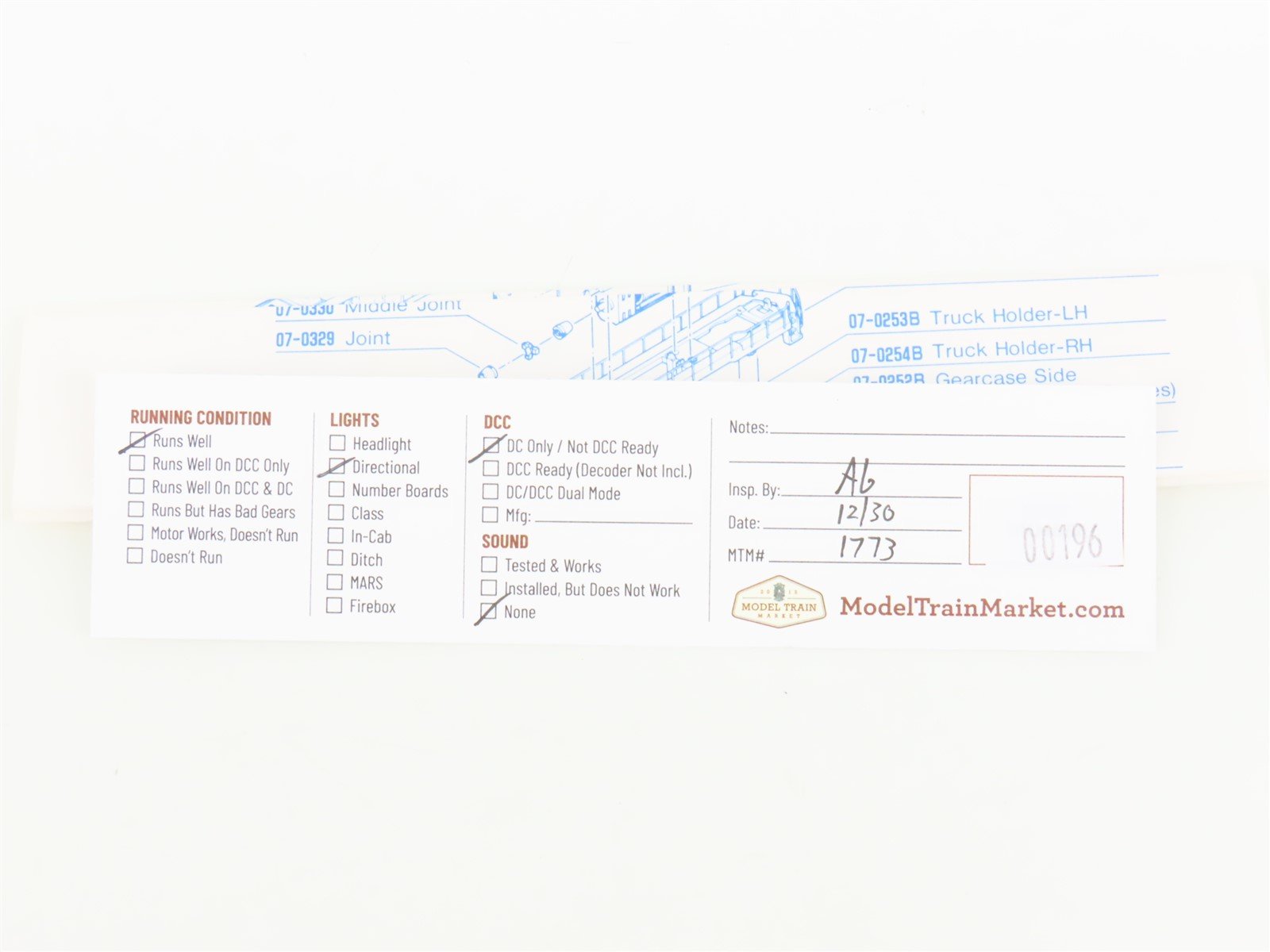 N Scale KATO 176-040 Undecorated GP50 Diesel Locomotive