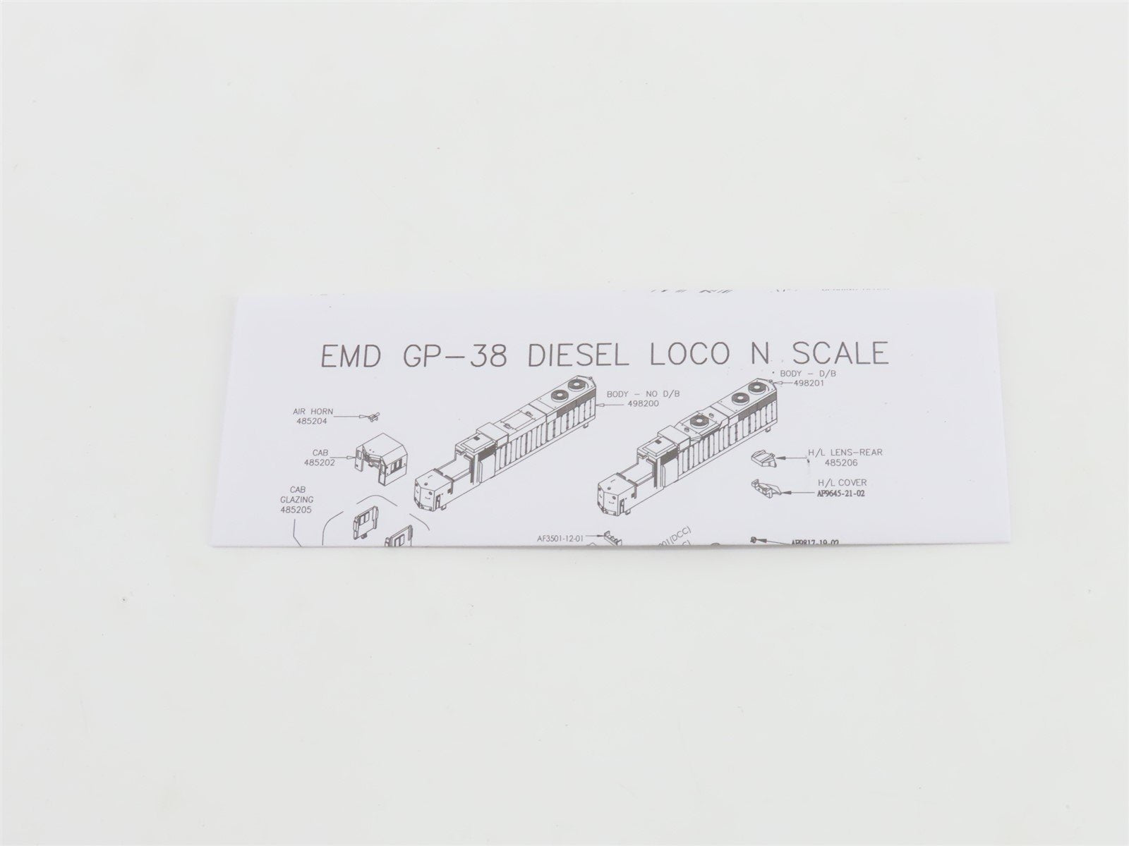 N Atlas Master Silver 40002738 Undecorated EMD GP38 Low Nose Diesel - DCC Ready