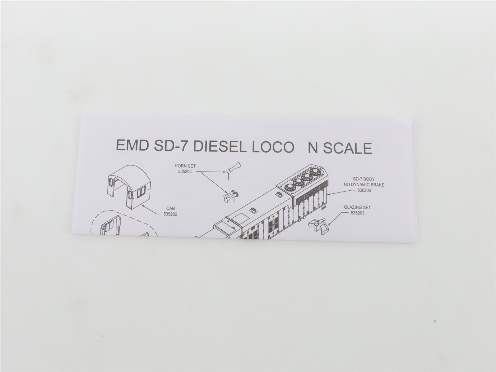 N Scale Atlas Master Silver 40005301 Undecorated EMD SD7 Diesel - DCC Ready