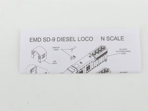 N Scale Atlas Master Silver 40005309 Undecorated EMD SD8 Diesel - DCC Ready